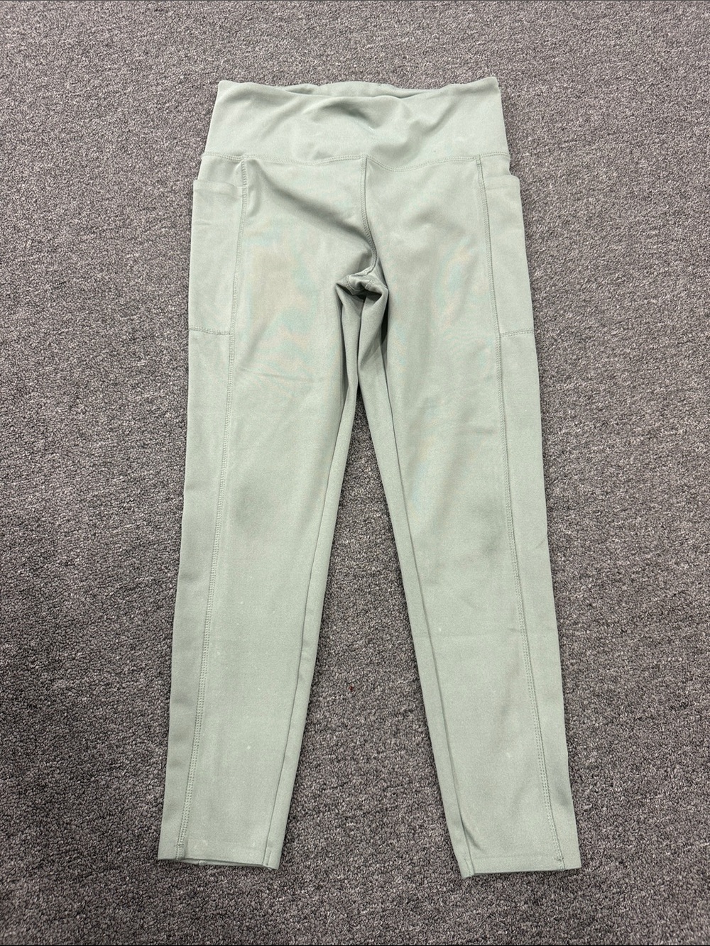 Danskin Light Sage Green High-Waist Leggings with Side Pockets